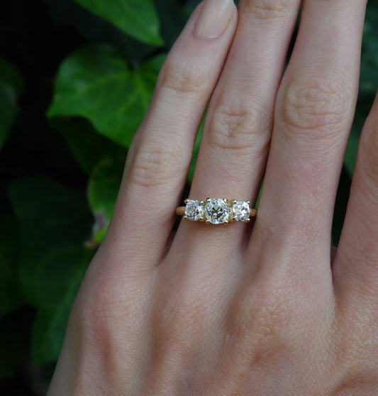 Gathering Ring — worn alone on a hand outdoors.