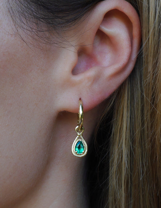 Emerald Teardrop Earrings