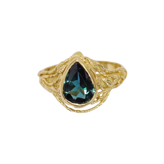 Entangled Ring Blue Tourmaline