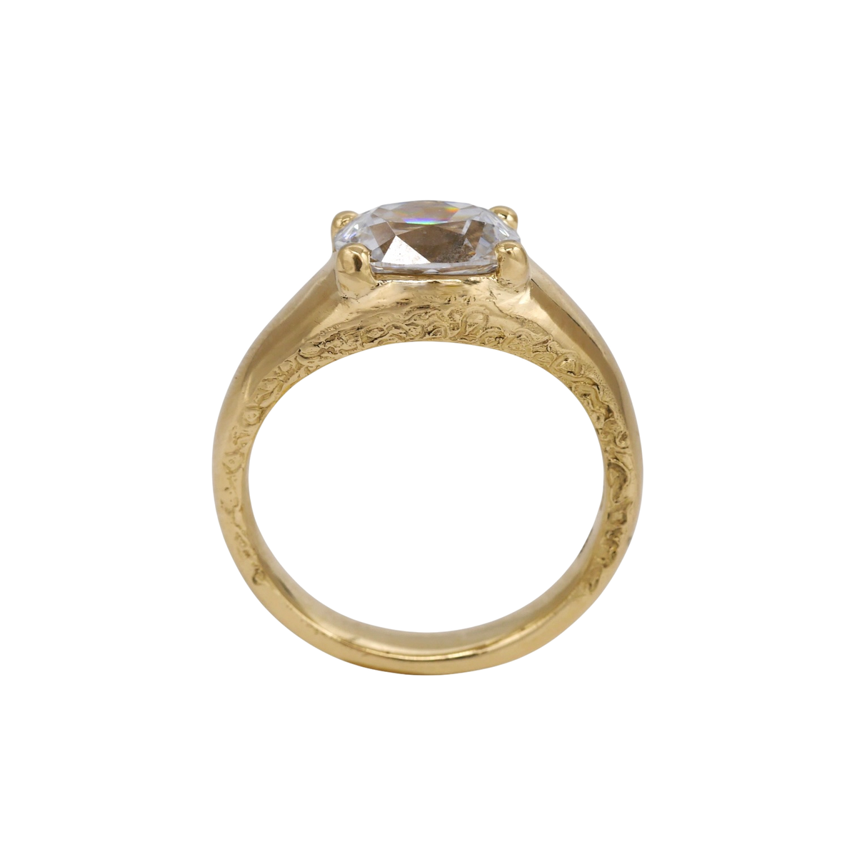 Heirloom Ring — side profile showing the elevated four-prong setting.