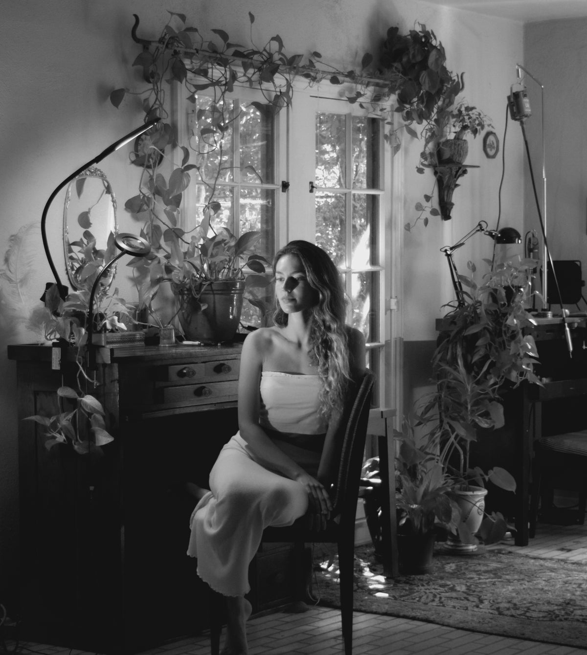 Evangeline in her studio