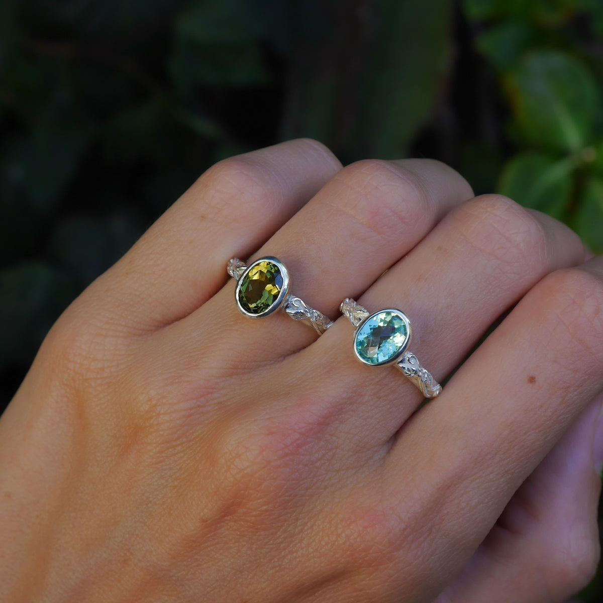 Interlaced Mint Tourmaline Ring