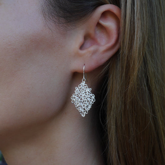 Lace Earrings Silver